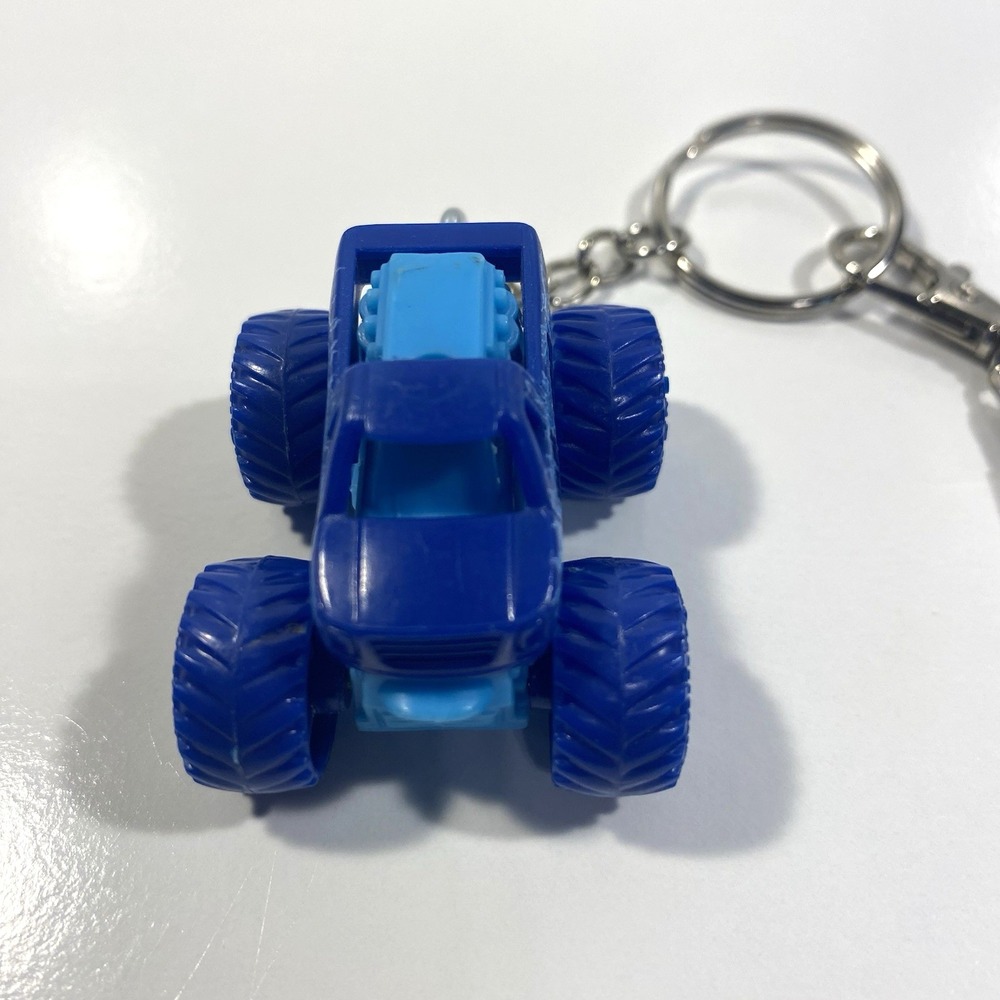 Monster Jam Mini Blue Thunder 1:87 Custom Keychain Lanyard Blue On Blue Tires
